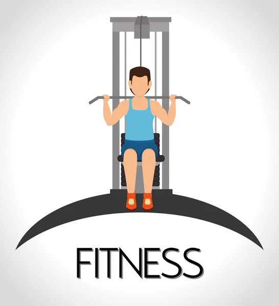 Gimnasio y estilo de vida fitness — Vector de stock