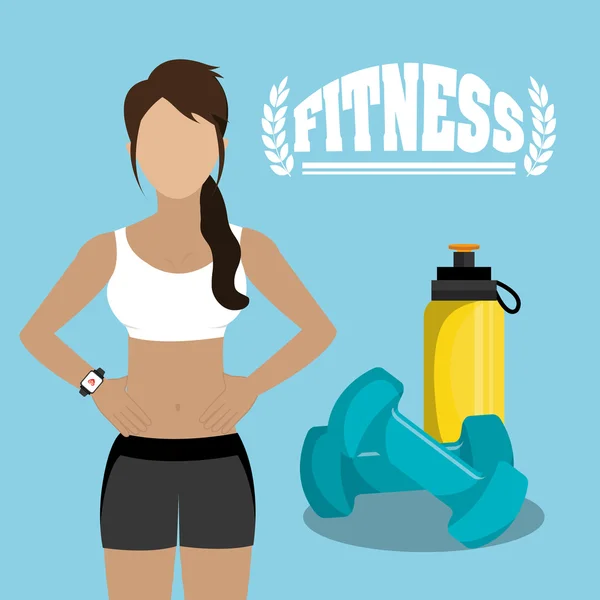 Tornaterem és fitness életmód — Stock Vector