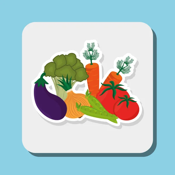 Alimentos saudáveis e naturais —  Vetores de Stock