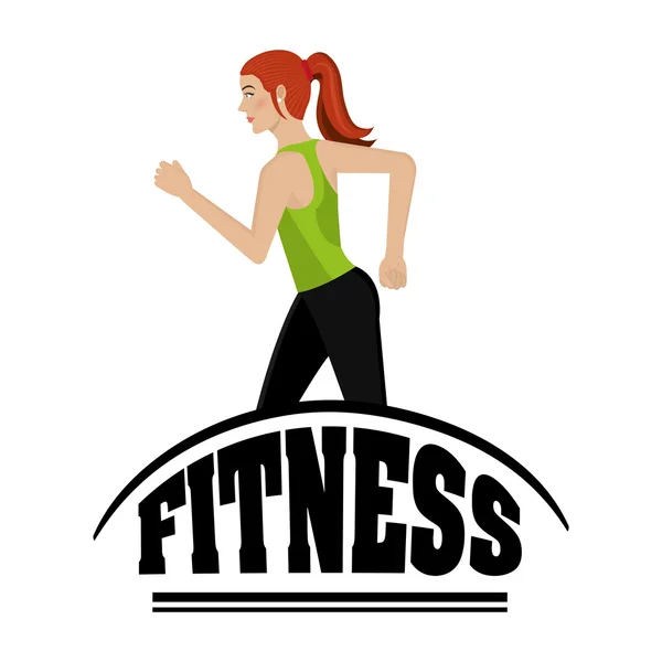 Tornaterem és fitness életmód — Stock Vector