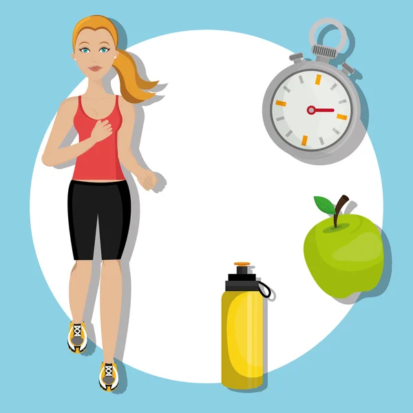 Gym et mode de vie fitness — Image vectorielle