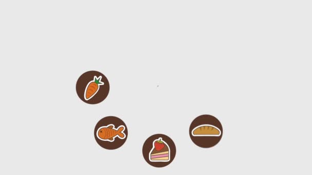 Diseño de icono de menú — Vídeos de Stock