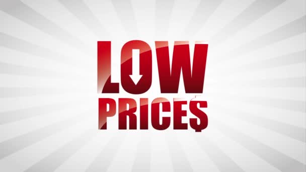 Lage prijs design — Stockvideo