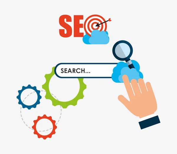 SEO konsept tasarımı — Stok Vektör