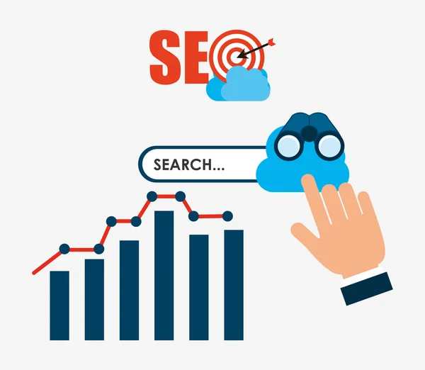 SEO konsept tasarımı — Stok Vektör