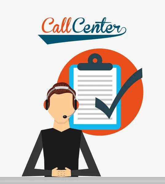 Design de call center — Vetor de Stock