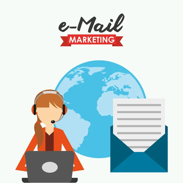 Design de e-mail marketing — Vetor de Stock
