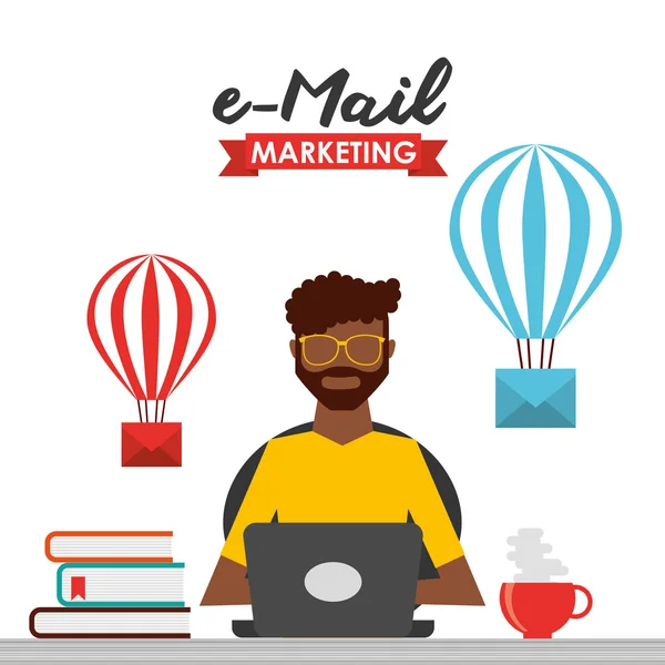 Diseño de marketing por correo electrónico — Vector de stock