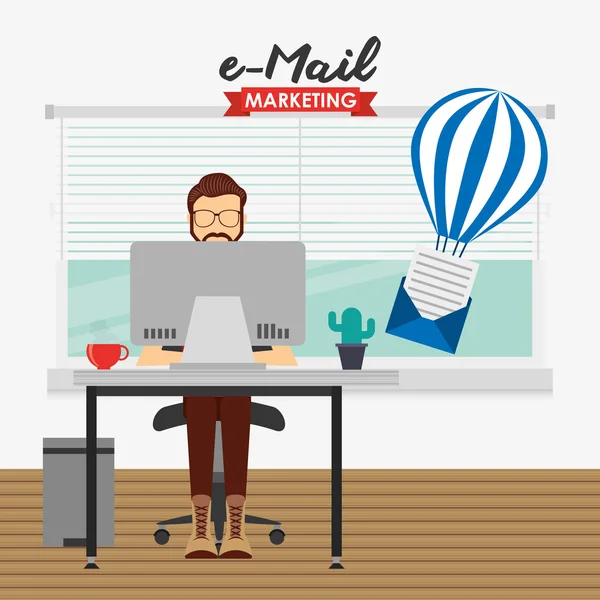 Design für E-Mail-Marketing — Stockvektor
