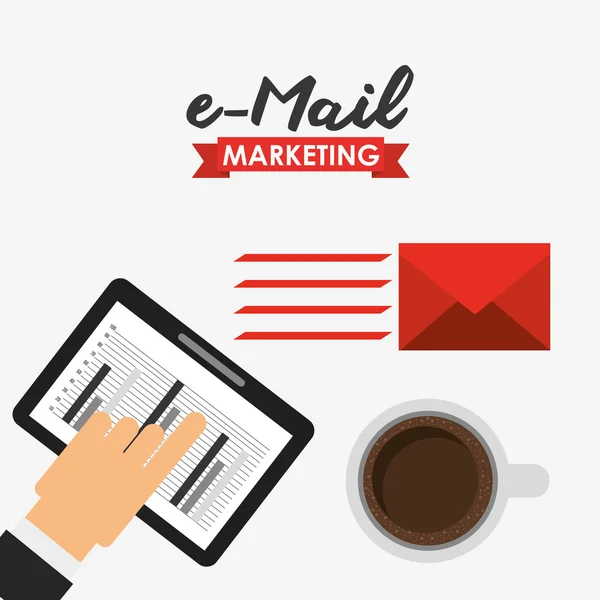 Design, e-mail marketing — Vettoriale Stock
