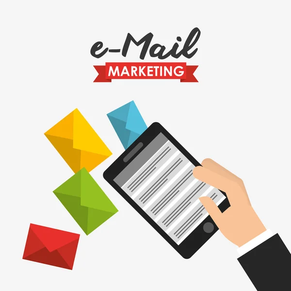 Diseño de marketing por correo electrónico — Vector de stock