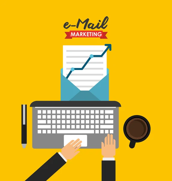 Design de e-mail marketing — Vetor de Stock