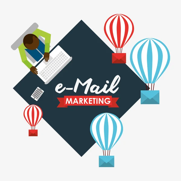 E-mail marketing design — Stock Vector