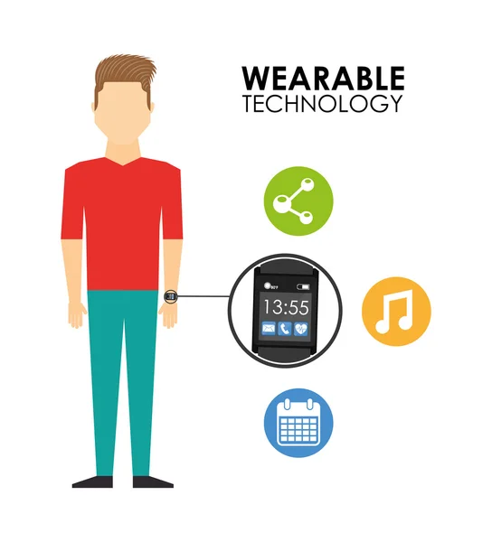 Design de tecnologia wearable — Vetor de Stock