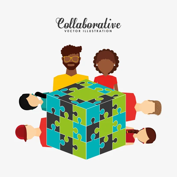 Collaboratieve conceptontwerp — Stockvector