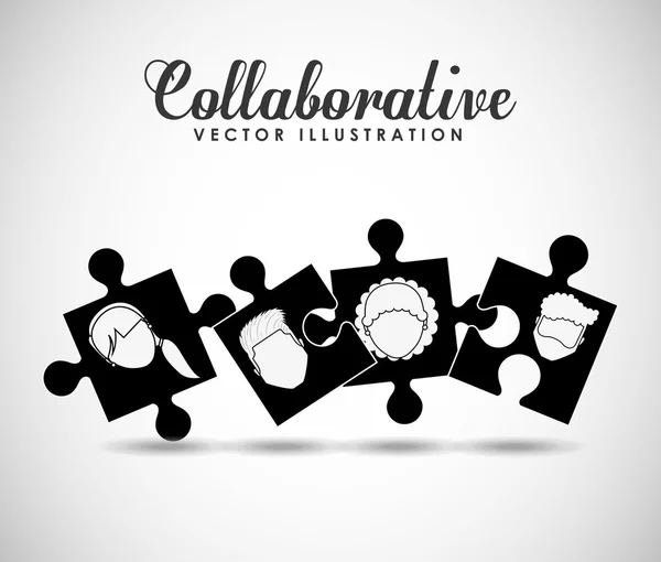 Collaborative concept design — Stock Vector