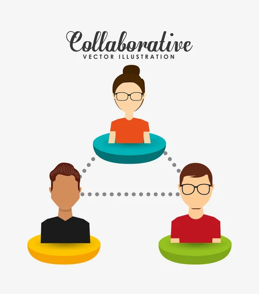 Collaboratieve conceptontwerp — Stockvector