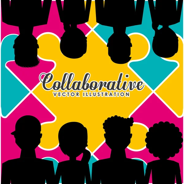 Collaboratieve conceptontwerp — Stockvector