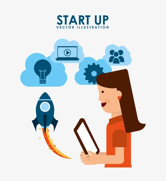 Start ontwerp — Stockvector