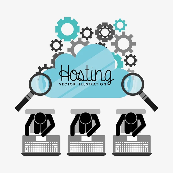 Webhosting-Design — Stockvektor