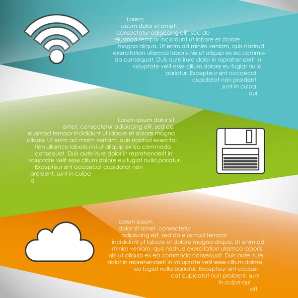 Hospedagem de design infográfico — Vetor de Stock