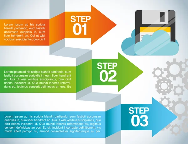 Alojamiento diseño infográfico — Vector de stock