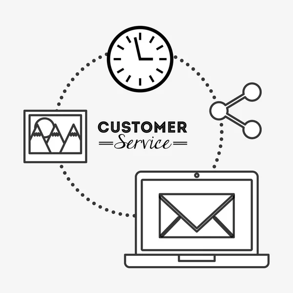 Diseño de servicio al cliente — Vector de stock