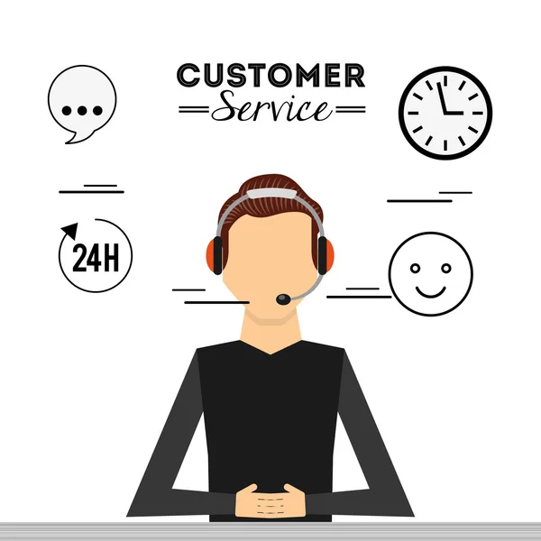 Diseño de servicio al cliente — Vector de stock