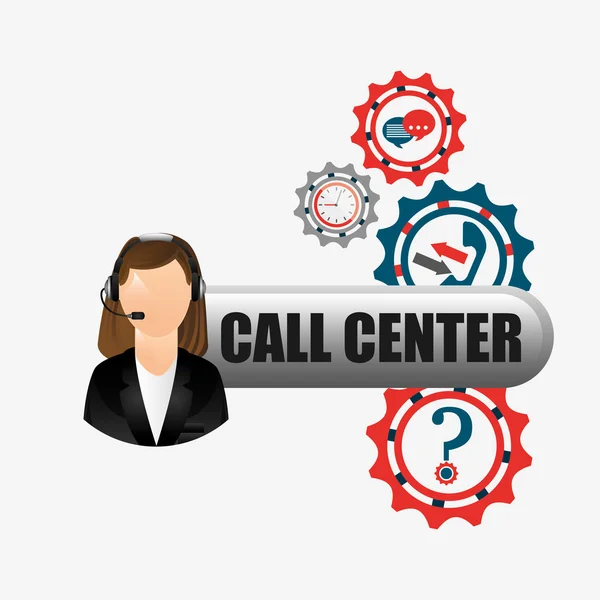 Call center design — Stock Vector