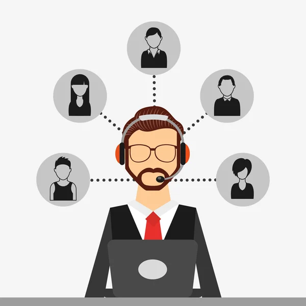 Design de call center —  Vetores de Stock