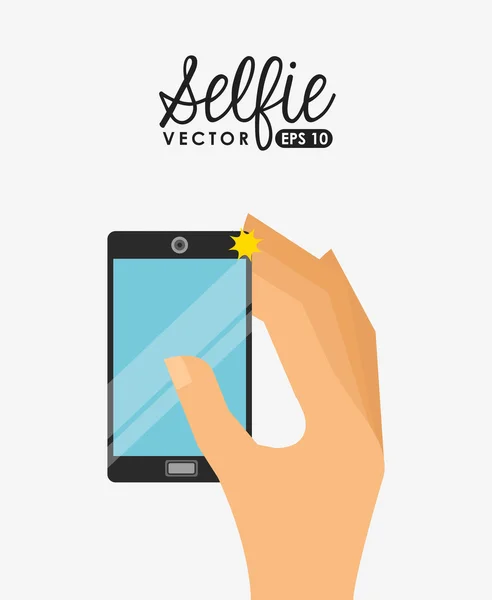 Design de fotografia selfie — Vetor de Stock