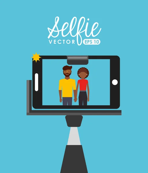 Selfie photography design — Stock Vector