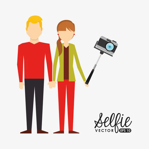 Selfie photographie design — Image vectorielle