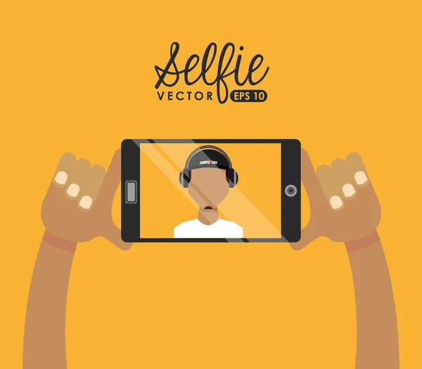 Selfie fotografie ontwerp — Stockvector