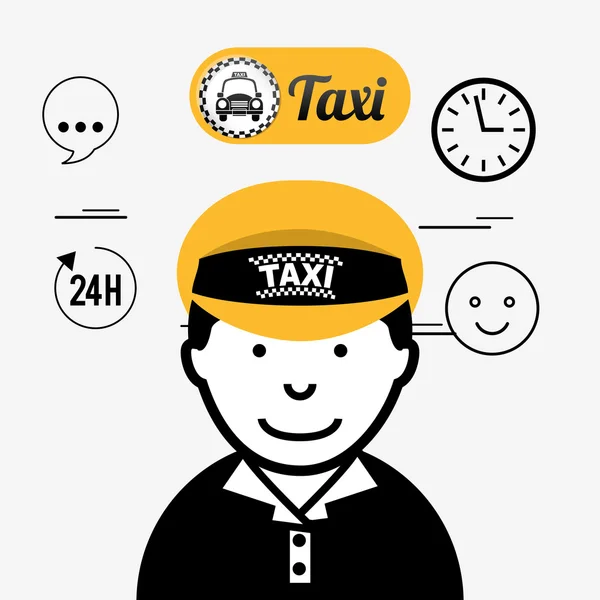 Diseño del servicio de taxi — Vector de stock