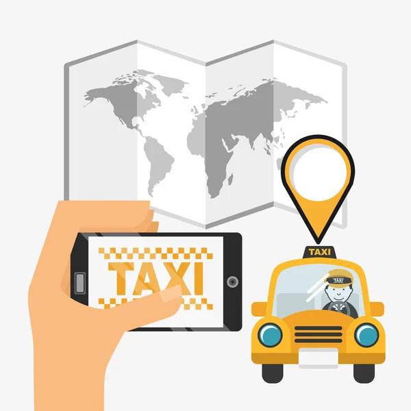 Taxi service design — Stock Vector