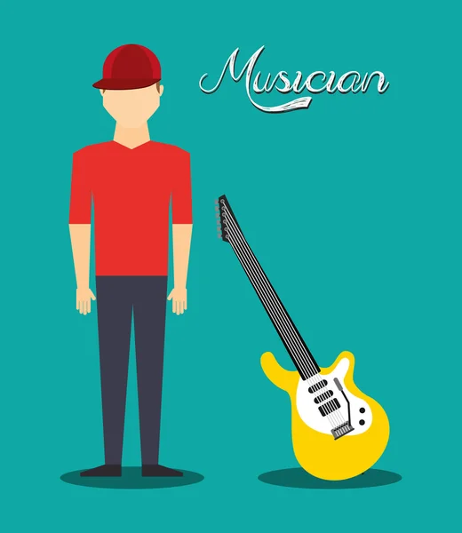 Design de style de vie musical — Image vectorielle