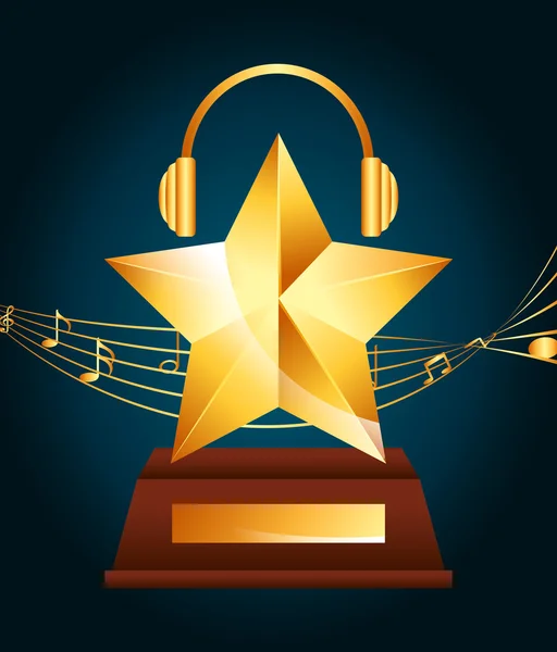 Music award design — Stock Vector