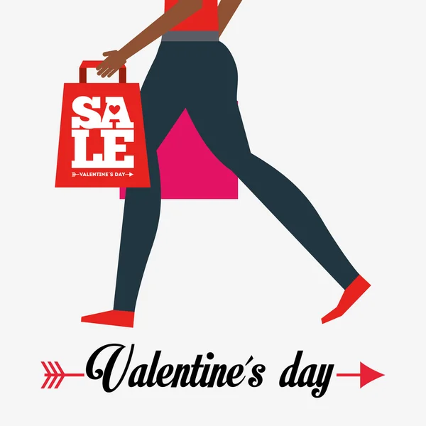 Valentines venta diseño — Vector de stock