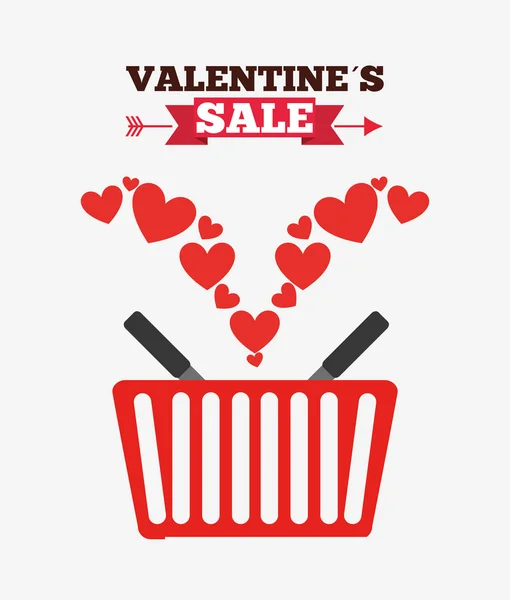 Valentines venta diseño — Vector de stock