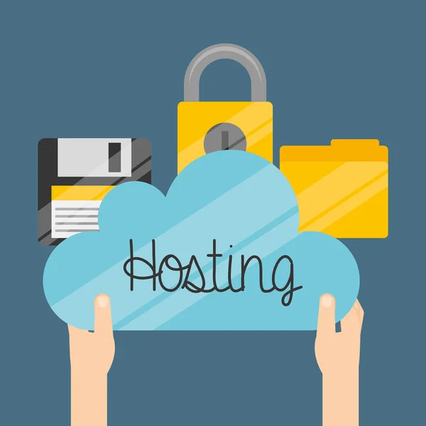 Webhosting-Design — Stockvektor