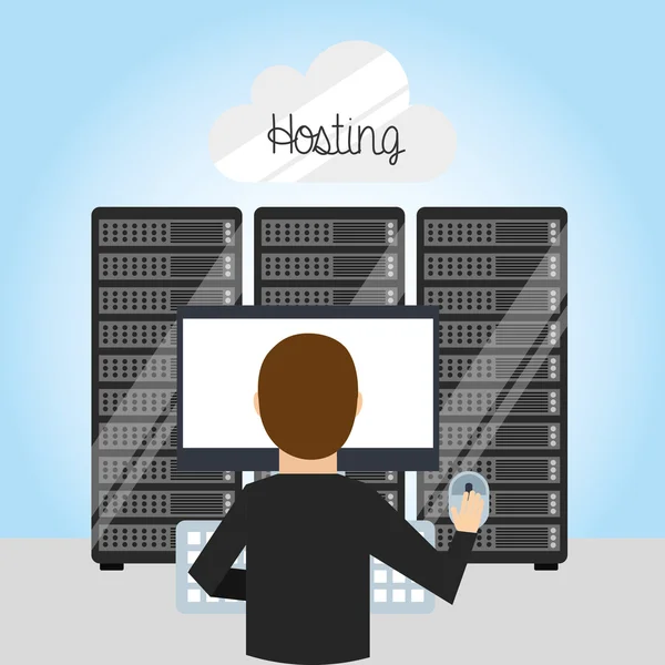 Web hosting ontwerp — Stockvector