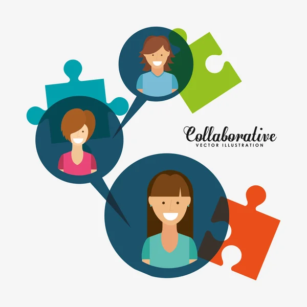 Collaboratieve conceptontwerp — Stockvector