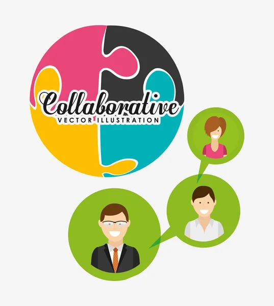 Collaboratieve conceptontwerp — Stockvector