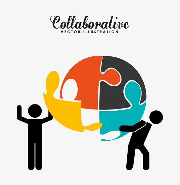 Collaboratieve conceptontwerp — Stockvector