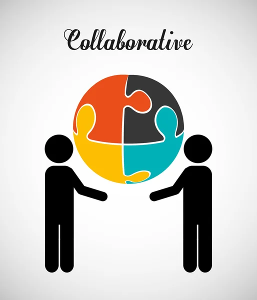 Collaboratieve conceptontwerp — Stockvector
