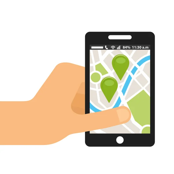 Conception de service GPS — Image vectorielle