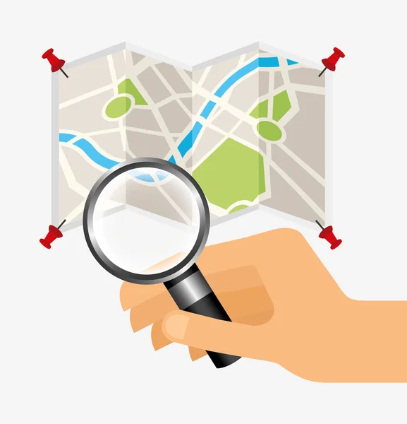 Conception de service GPS — Image vectorielle