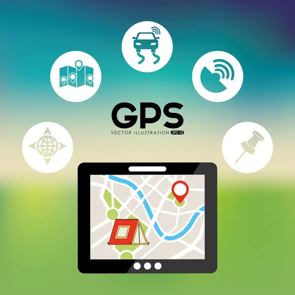 GPS dienst ontwerp — Stockvector