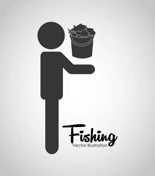 Halászati design verseny — Stock Vector
